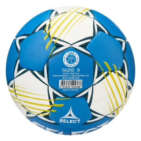 Мяч ганд. SELECT HB FORCE DB V25, 1622858205, Senior (р.3), EHF Appr,ПУ, гибр.сш., сине-белый за 8&nbsp;438.80 ₽ купить в Химках