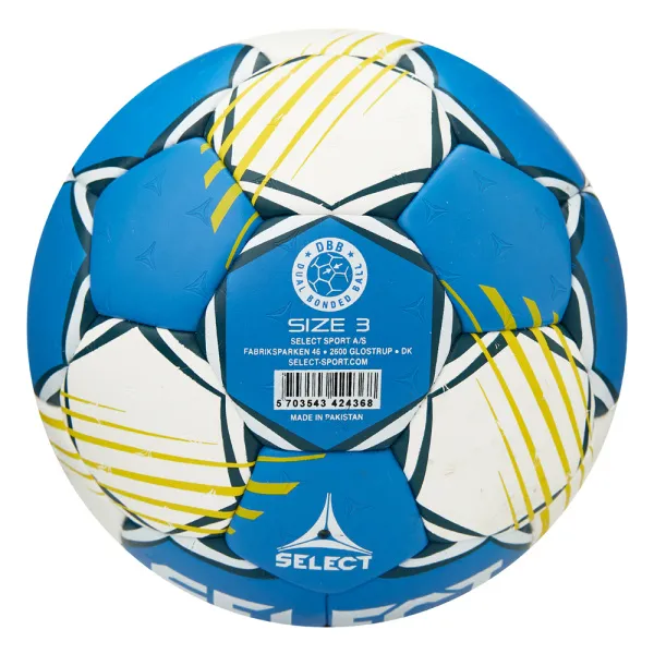 Мяч ганд. SELECT HB FORCE DB V25, 1622858205, Senior (р.3), EHF Appr,ПУ, гибр.сш., сине-белый за 8&nbsp;438.80 ₽ в Химках