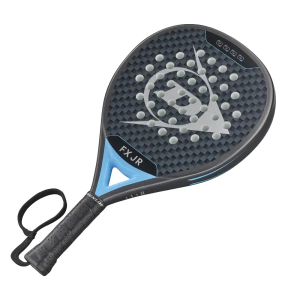 Ракетка для падела Dunlop FX Jr, 10370738, для юниоров, гибрид, графит, черно-голубой за 11&nbsp;019.40 ₽ в Химках