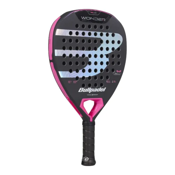 Ракетка для падела BULLPADEL Wonder 27, 497250, для продв.игроков, стекловолокно, карбон, черно-роз за 42&nbsp;969.20 ₽ в Химках