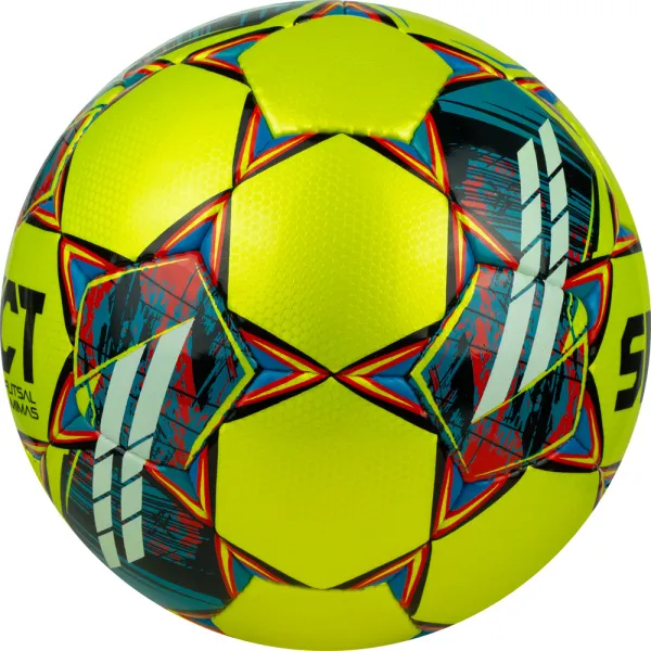 Мяч футзал. SELECT Futsal Mimas, 1053460550, р.4,FIFA Basic, 32 пан, гл.ПУ, руч.сш, жел-сине-красный за 6&nbsp;303.60 ₽ в Химках