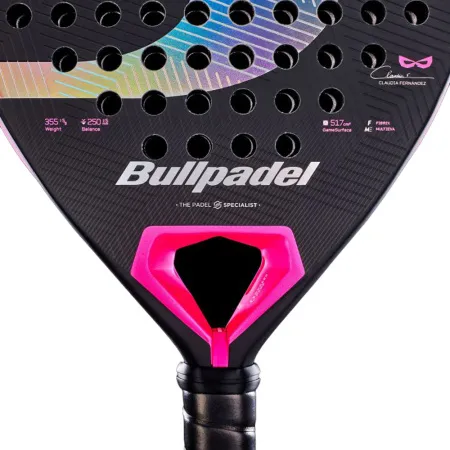 Ракетка для падела BULLPADEL Wonder 27, 497250, для продв.игроков, стекловолокно, карбон, черно-роз за 42&nbsp;969.20 ₽ купить в Химках