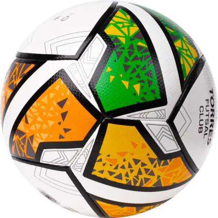 Мяч футзал. TORRES Futsal Club, FS323764, р.4, 10 пан. ПУ, 4 под. сл, гибрид. сш. бело-зел-оранж за 2&nbsp;264.40 ₽ купить в Химках