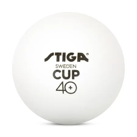 Мяч для наст. тенниса Stiga Cup ABS, 1110-2510-12, диам.40+мм, пластик, упак. 12 шт, белый за 1&nbsp;774.80 ₽ купить в Химках