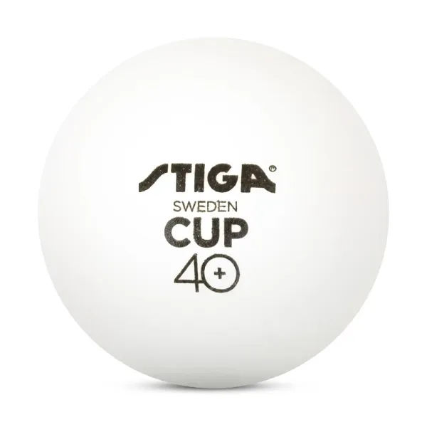 Мяч для наст. тенниса Stiga Cup ABS, 1110-2510-12, диам.40+мм, пластик, упак. 12 шт, белый за 1&nbsp;774.80 ₽ в Химках