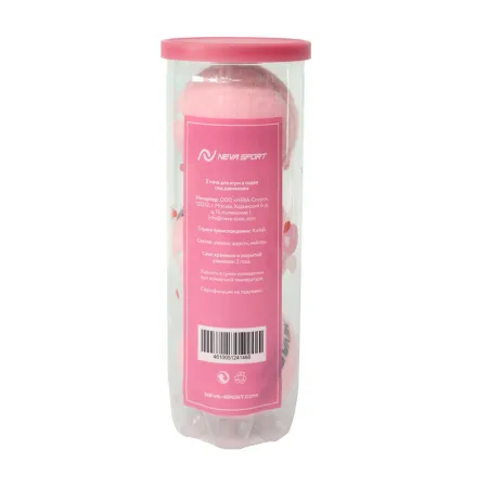 Мяч для падела NS Sakura, UAA2, уп.3 шт, сукно, нат.резина, розовый за 824.50 ₽ купить в Химках