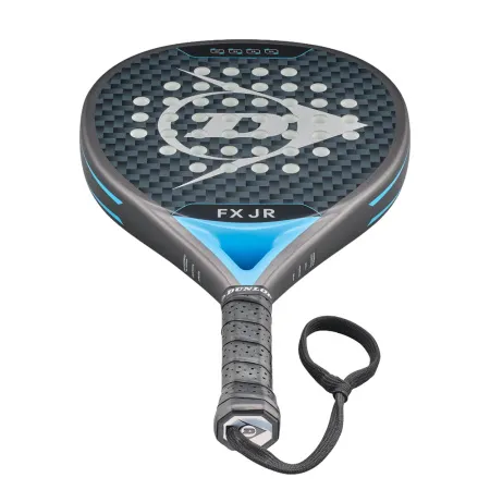 Ракетка для падела Dunlop FX Jr, 10370738, для юниоров, гибрид, графит, черно-голубой за 11&nbsp;019.40 ₽ купить в Химках