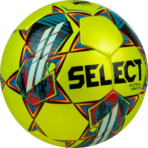 Мяч футзал. SELECT Futsal Mimas, 1053460550, р.4,FIFA Basic, 32 пан, гл.ПУ, руч.сш, жел-сине-красный за 6&nbsp;303.60 ₽ в Химках