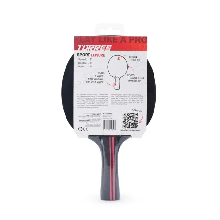 Ракетка для н/т TORRES Sport 1*, TT23005 для любителей, накладка 1,5 мм, конич. ручка за 991.10 ₽ купить в Химках
