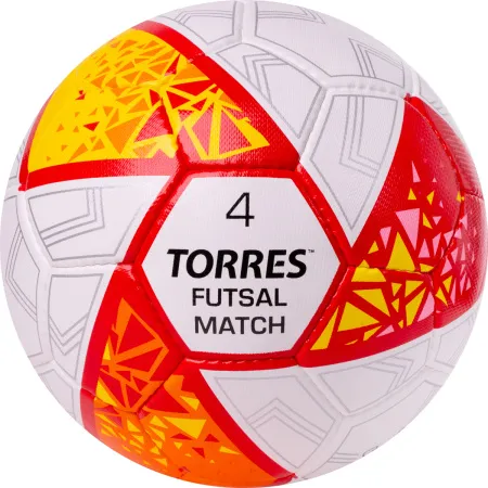 Мяч футзал. TORRES Futsal Match, FS323774, р.4, 32 панели. ПУ,4 подкл.слоя,ручн.сш,бело-крас-жёлт за 2&nbsp;454.80 ₽ купить в Химках