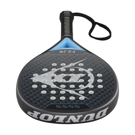 Ракетка для падела Dunlop FX Jr, 10370738, для юниоров, гибрид, графит, черно-голубой за 11&nbsp;019.40 ₽ купить в Химках