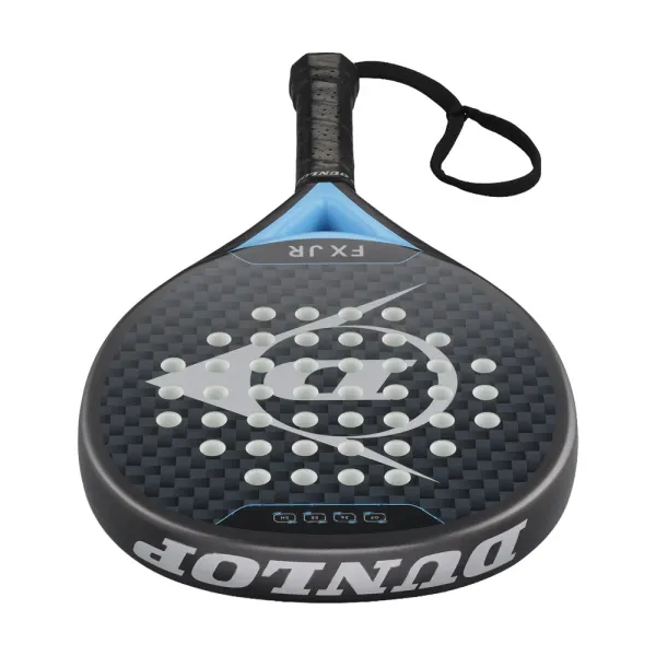 Ракетка для падела Dunlop FX Jr, 10370738, для юниоров, гибрид, графит, черно-голубой за 11&nbsp;019.40 ₽ в Химках