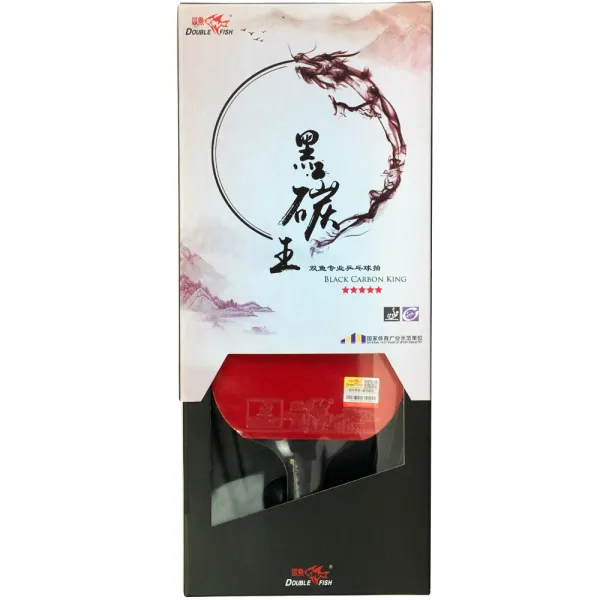 Ракетка для н/т DOUBLE FISH Black Carbon King Racket 5*****, для професс.,ITTF Appr.,накл.2,1,мм за 6&nbsp;434.50 ₽ в Химках