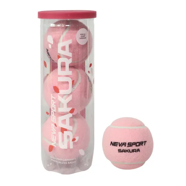 Мяч для падела NS Sakura, UAA2, уп.3 шт, сукно, нат.резина, розовый за 824.50 ₽ в Химках