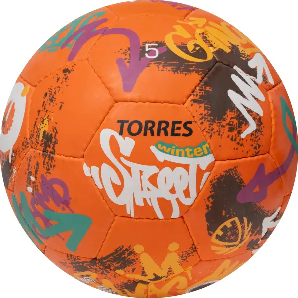 Мяч футб. TORRES Winter Street, F023285, р.5, 32 пан, рез, 4 подкл. слоя, руч. сшив,оранж-мультик. за 2&nbsp;713.20 ₽ в Химках