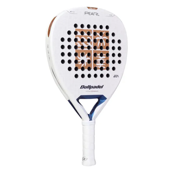 Ракетка для падела BULLPADEL Pearl 27, 497249, для проф-в, стекловолокно,карбон, бело-золотистый за 44&nbsp;319 ₽ в Химках