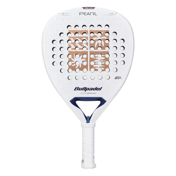 Ракетка для падела BULLPADEL Pearl 27, 497249, для проф-в, стекловолокно,карбон, бело-золотистый за 44&nbsp;319 ₽ в Химках